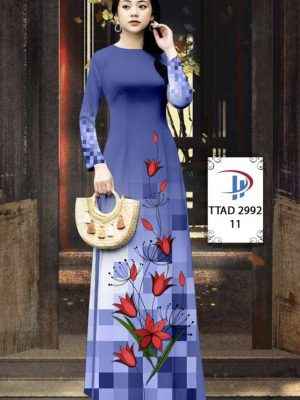 Vải Áo Dài Hoa In 3D AD TTAD2992 45